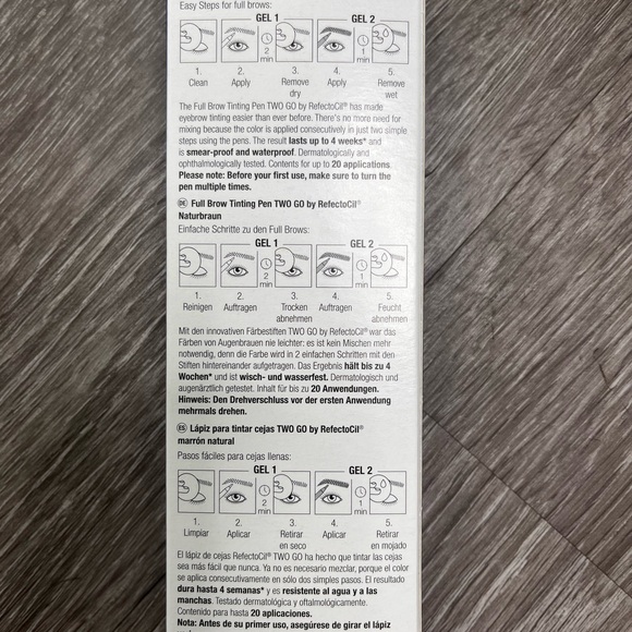 🆕 RefectoCil TWO GO Full Brow Tinting Pen BLACK BROWN NEW - Picture 7 of 7